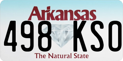 AR license plate 498KSO
