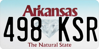 AR license plate 498KSR
