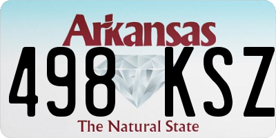 AR license plate 498KSZ