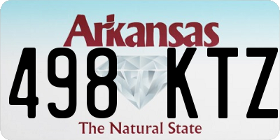 AR license plate 498KTZ