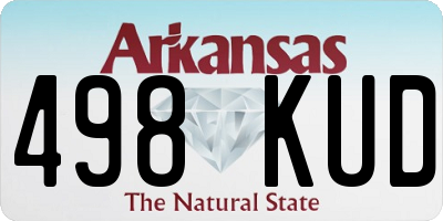 AR license plate 498KUD