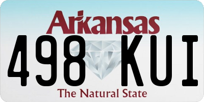 AR license plate 498KUI