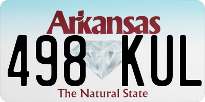 AR license plate 498KUL