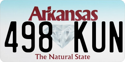 AR license plate 498KUN