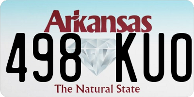 AR license plate 498KUO