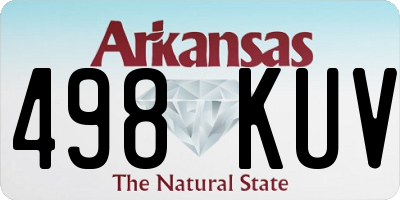 AR license plate 498KUV