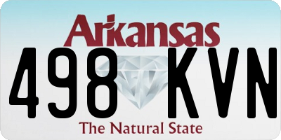 AR license plate 498KVN