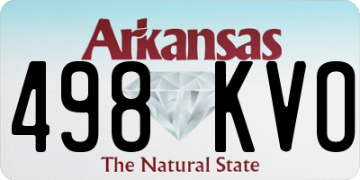AR license plate 498KVO