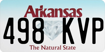 AR license plate 498KVP