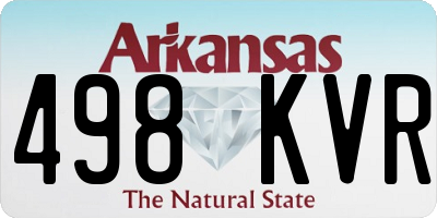 AR license plate 498KVR
