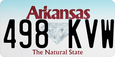 AR license plate 498KVW