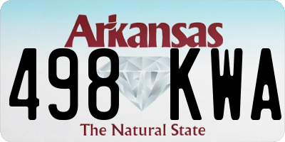 AR license plate 498KWA