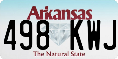 AR license plate 498KWJ