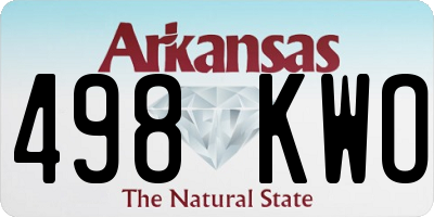 AR license plate 498KWO