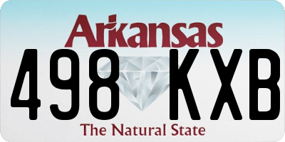 AR license plate 498KXB