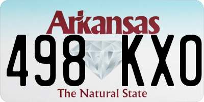 AR license plate 498KXO