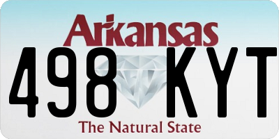 AR license plate 498KYT
