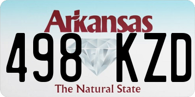 AR license plate 498KZD
