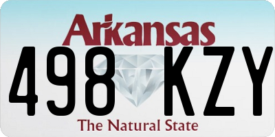 AR license plate 498KZY