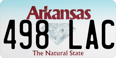 AR license plate 498LAC