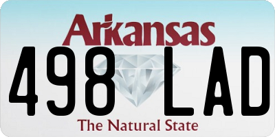 AR license plate 498LAD