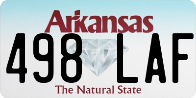 AR license plate 498LAF