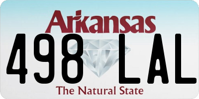 AR license plate 498LAL