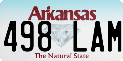 AR license plate 498LAM