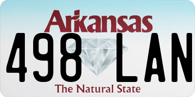 AR license plate 498LAN