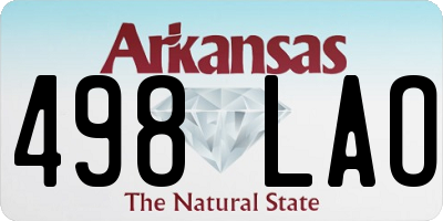 AR license plate 498LAO