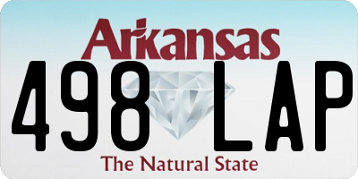 AR license plate 498LAP