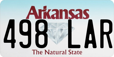 AR license plate 498LAR