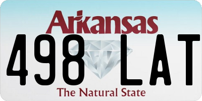 AR license plate 498LAT