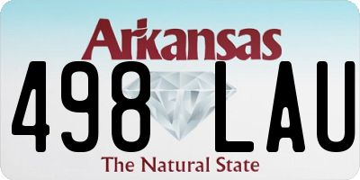 AR license plate 498LAU