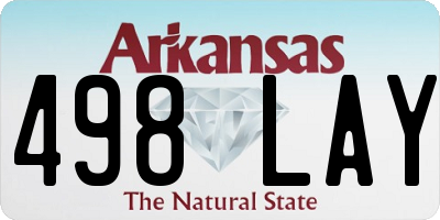 AR license plate 498LAY