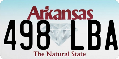 AR license plate 498LBA