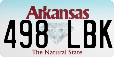 AR license plate 498LBK