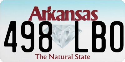 AR license plate 498LBO