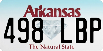 AR license plate 498LBP