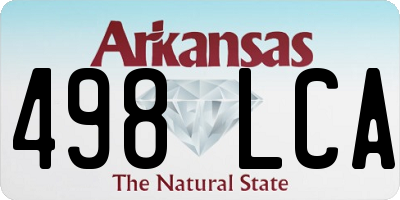 AR license plate 498LCA