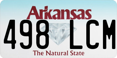 AR license plate 498LCM