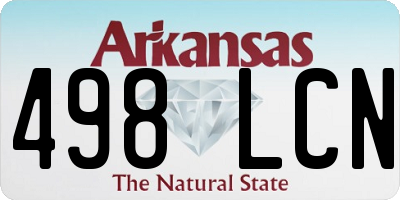 AR license plate 498LCN