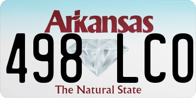 AR license plate 498LCO