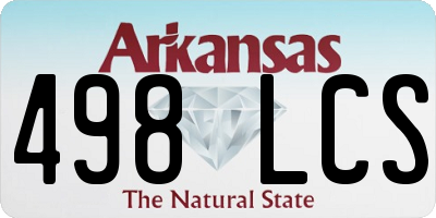 AR license plate 498LCS