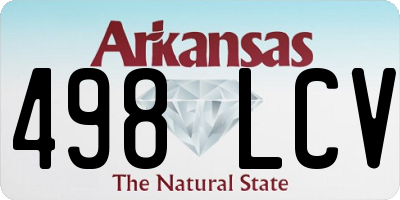 AR license plate 498LCV