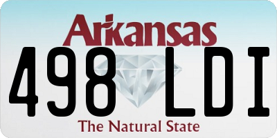 AR license plate 498LDI
