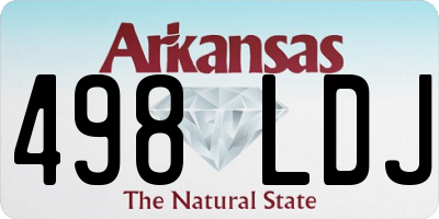 AR license plate 498LDJ