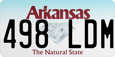 AR license plate 498LDM