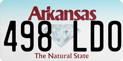 AR license plate 498LDO