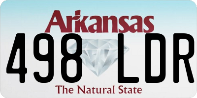 AR license plate 498LDR